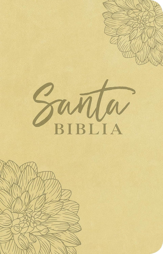 Santa Biblia NTV, Edición ágape, SentiPiel,  Flor Beige