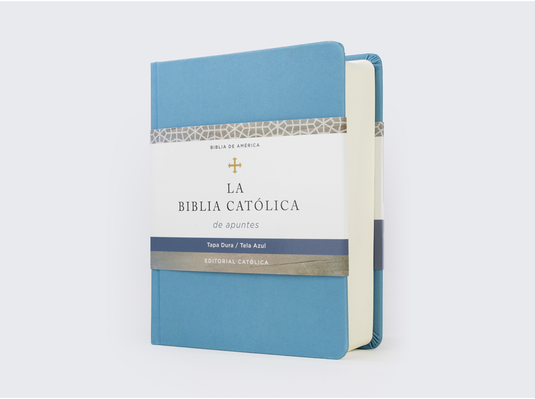 Biblia Católica, Edición para Notas, Tapa dura/tela, Azul, Comfort Print