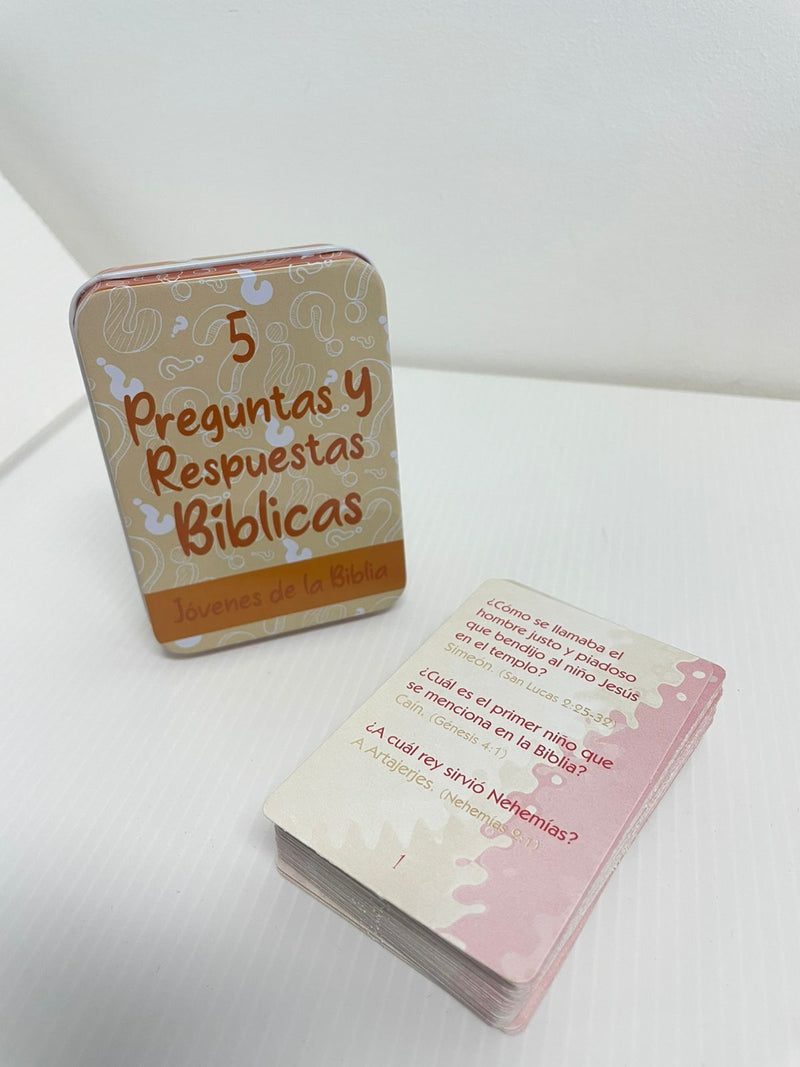 Cargue la imagen en el visor de la galería, Preguntas y respuestas bíblicas- Caja metálica 5: Jóvenes de la Biblia
