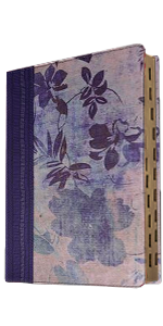 Biblia de Estudio para Mujeres RVR 1960, con índice, tela impresa azul floreado