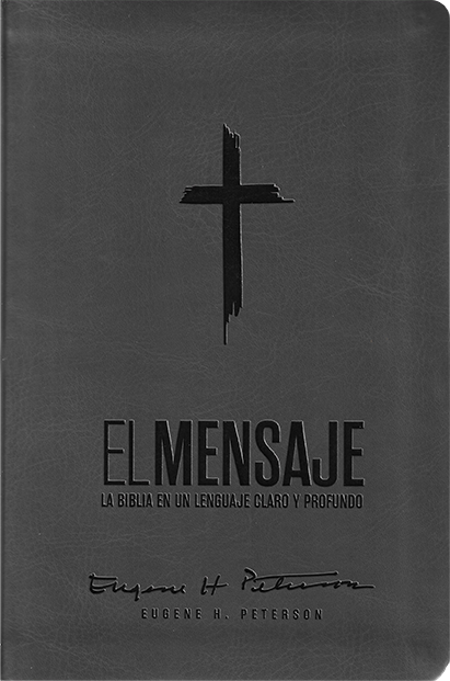 Biblia El Mensaje, imitación piel negro