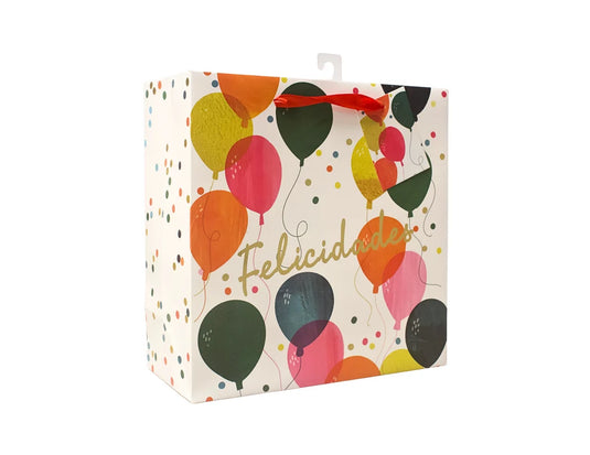 Bolsa de regalo grande Felicidades