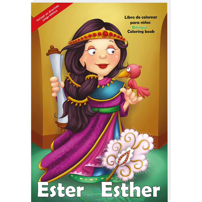 Libro GIGANTE de colorear bilingüe Ester- Esther