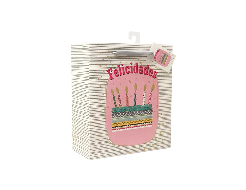 Cargue la imagen en el visor de la galería, Bolsa de regalo mediana Felicidades

