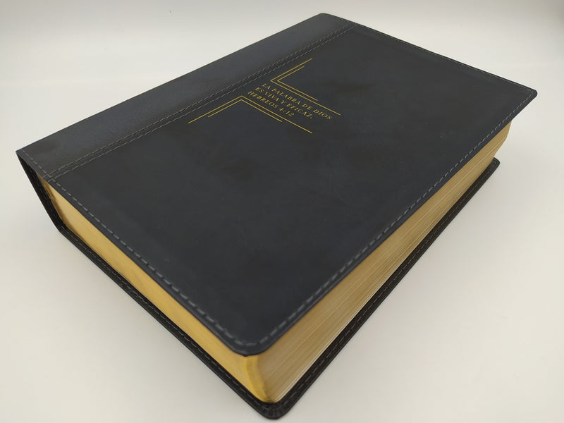 Cargue la imagen en el visor de la galería, Biblia de estudio del Diario Vivir RVR 1960, Letra Grande, imitación piel negra
