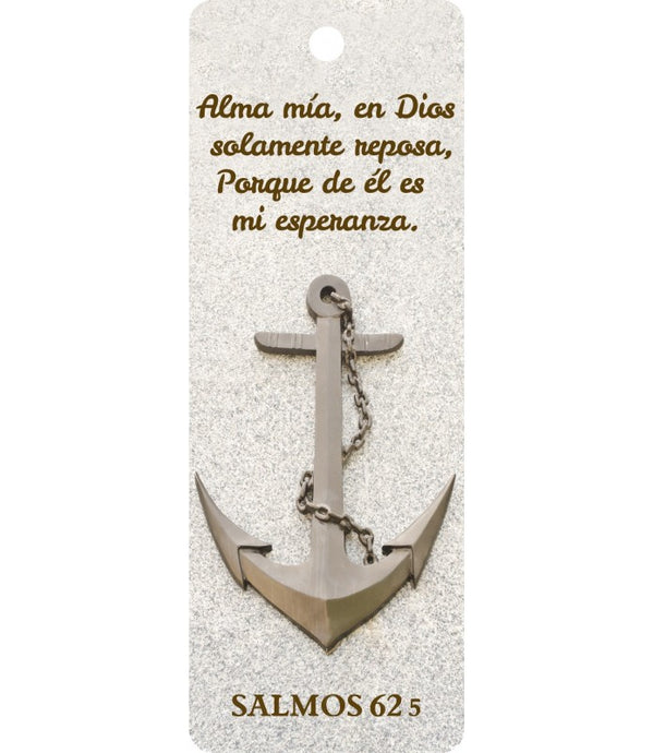 Separador de libros 3D unisex Salmos 62:5 (bilingüe)