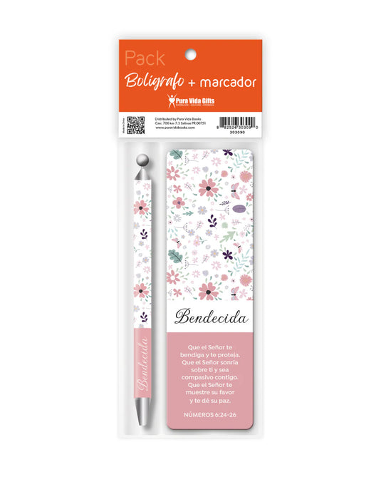 Set de separador y lapicero Bendecida