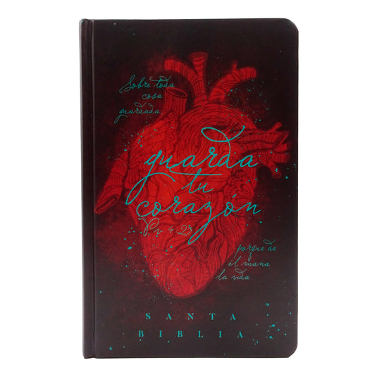 Biblia RVR 1960, Letra Grande, Tamaño Manual, tapa dura corazón marrón