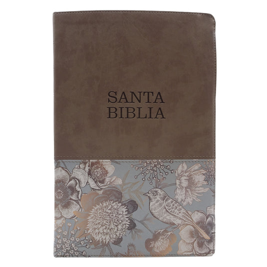 Biblia NTV, Letra Súper Gigante, con índice, imitación piel beige pájaro