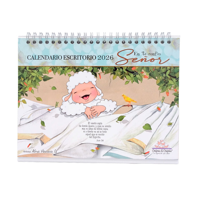 Calendario de escritorio Ovejitas 2026