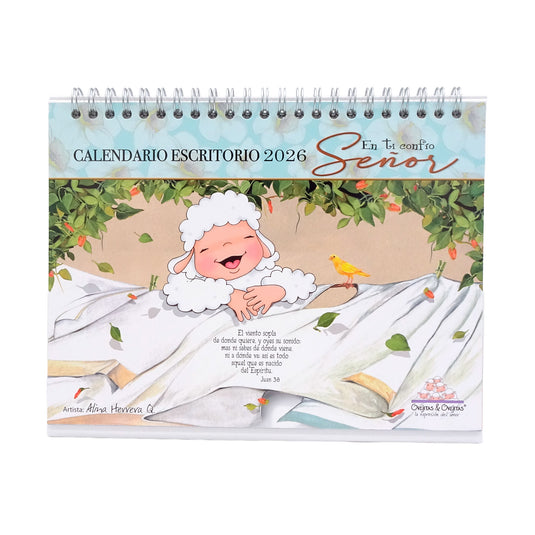 Calendario de escritorio Ovejitas 2026