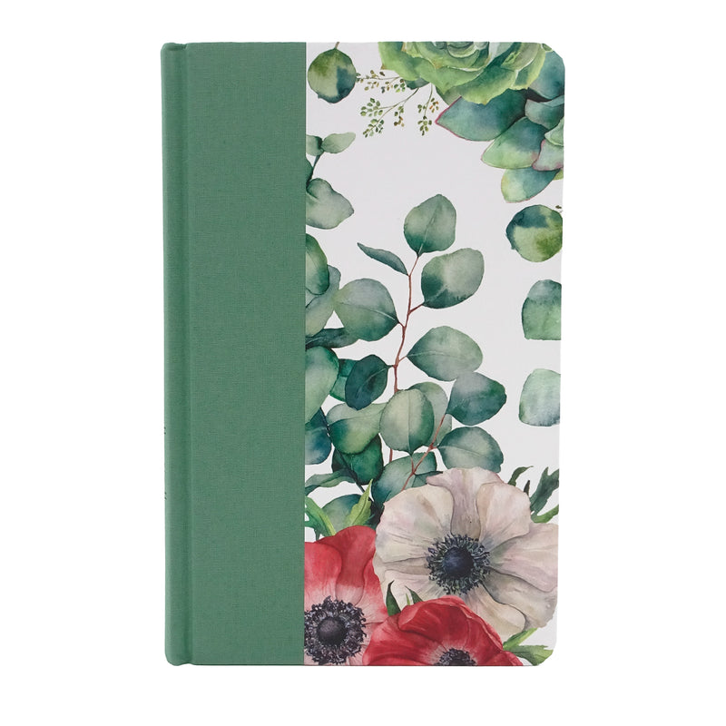 Cargue la imagen en el visor de la galería, Biblia RVR 1960, Letra Grande, Tamaño Manual, Tapa dura/ tela verde con flores
