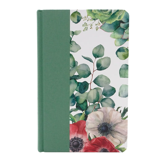 Biblia RVR 1960, Letra Grande, Tamaño Manual, Tapa dura/ tela verde con flores