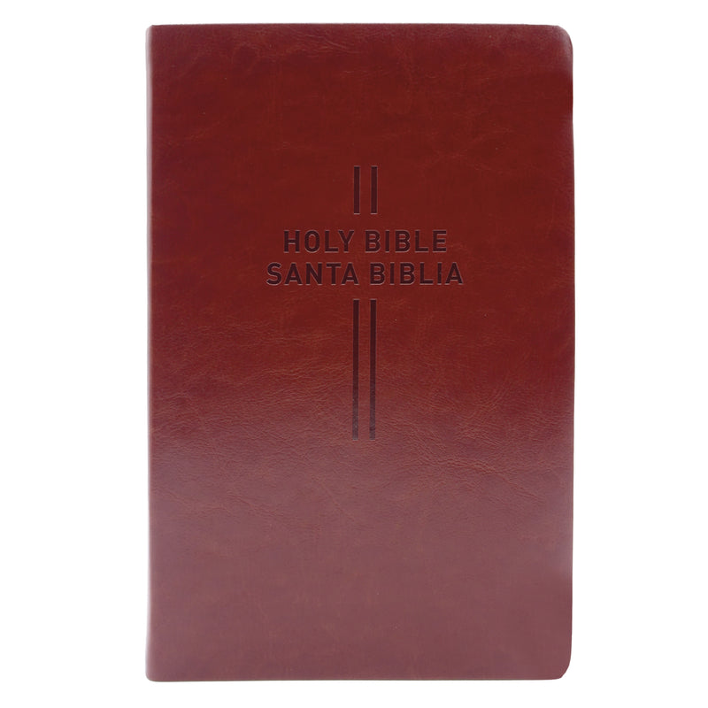 Cargue la imagen en el visor de la galería, Bilingual Bible / Biblia bilingüe NLT/NTV, imitación piel café
