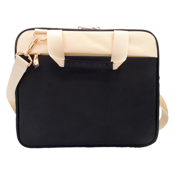 Estuche grande para Biblia negro con beige