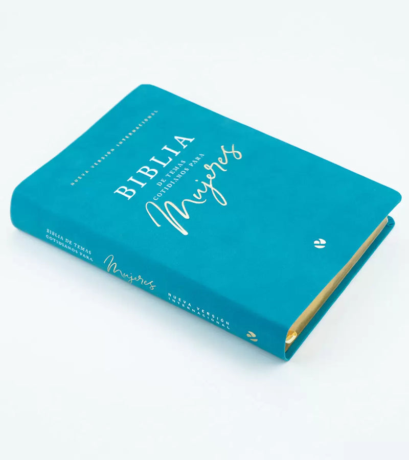 Cargue la imagen en el visor de la galería, Biblia temas cotidianos para mujeres NVI, imitación piel turquesa
