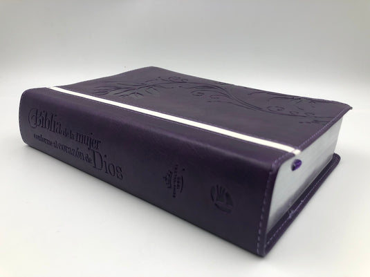 Biblia de la mujer conforme al corazón de Dios RVR 1960, imitación piel morada