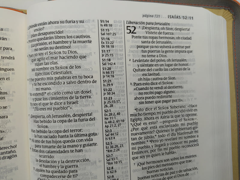 Cargue la imagen en el visor de la galería, Santa Biblia NTV, Edición Zíper con referencias, Letra Grande (SentiPiel, Beige)
