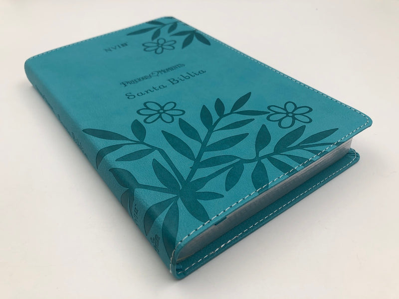 Cargue la imagen en el visor de la galería, Santa Biblia Precious Moments NVI, i/piel aqua
