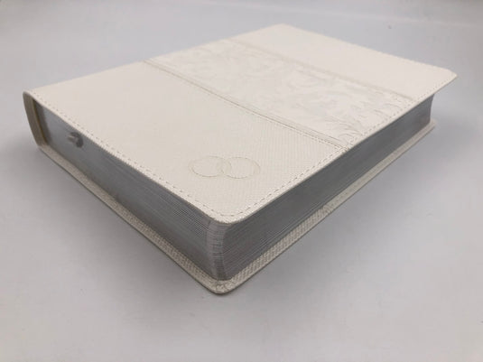 Biblia devocional Los Lenguajes del amor RVR 1960, imitación piel blanco