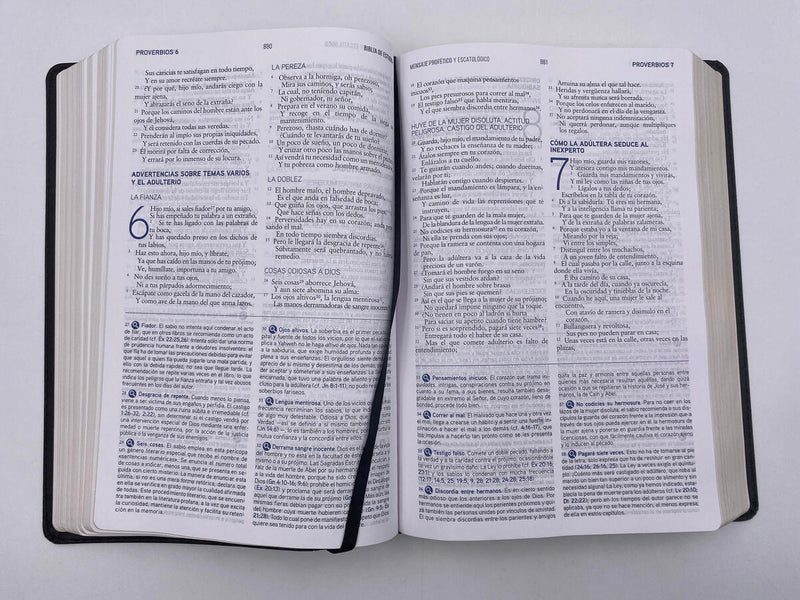 Cargue la imagen en el visor de la galería, Biblia de Estudio del Mensaje Profético y Escatológico RVR, Leathersoft Negro
