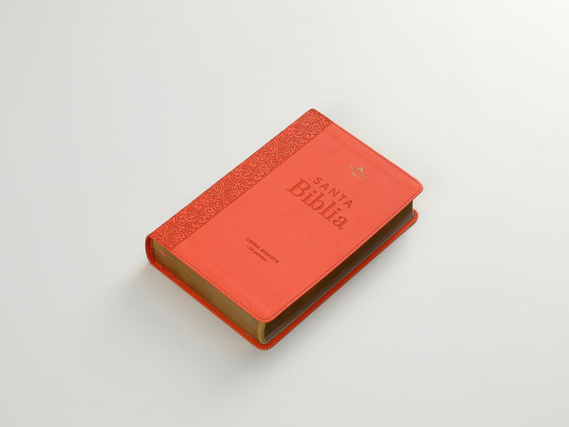 Cargue la imagen en el visor de la galería, Biblia RVR 1960, Letra Gigante, imitación piel coral
