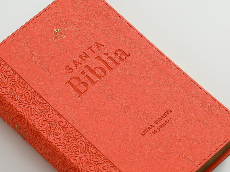 Cargue la imagen en el visor de la galería, Biblia RVR 1960, Letra Gigante, imitación piel coral
