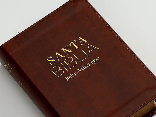 Biblia RVR 1960, Tamaño Bolsillo, imitación piel café