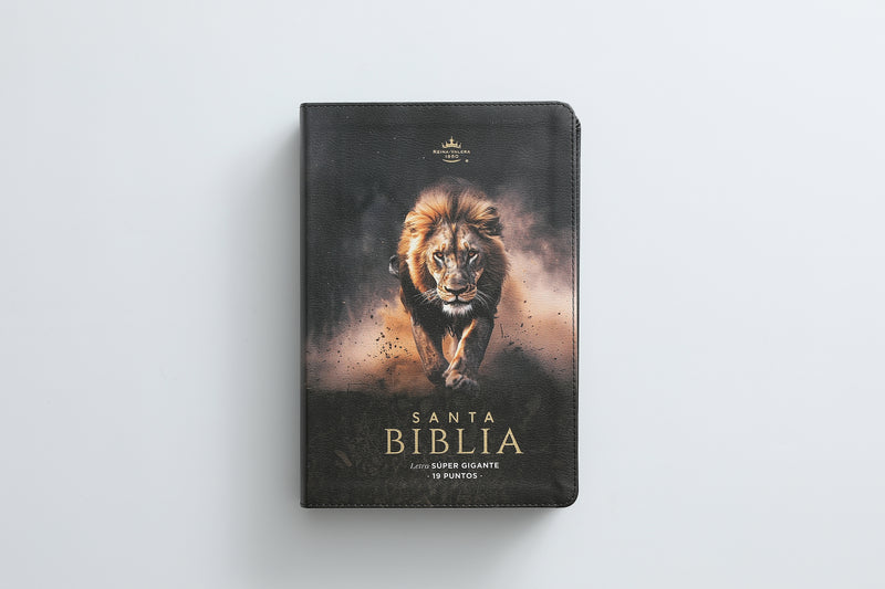 Cargue la imagen en el visor de la galería, Biblia RVR 1960, Letra Súper Gigante, imitación piel León de Judá
