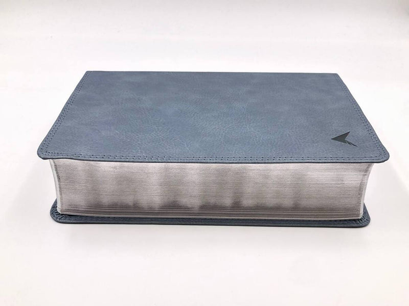 Cargue la imagen en el visor de la galería, Biblia de Estudio NBLA, Interior a dos colores, Leathersoft, Gris, Comfort Print
