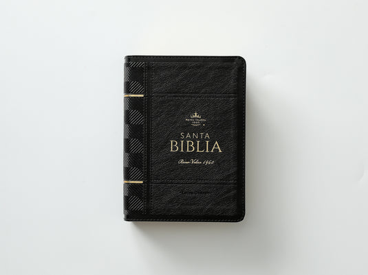 Biblia RVR 1960, Tamaño portátil, Letra Grande, imitación piel negro