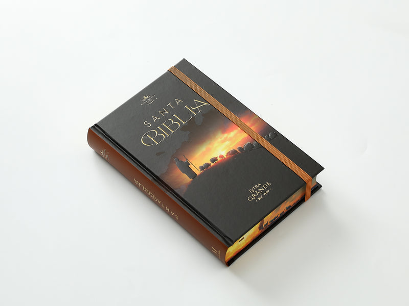 Cargue la imagen en el visor de la galería, Biblia RVR 1960, Tamaño Manual, Letra Grande, tapa dura con elástico Pastor
