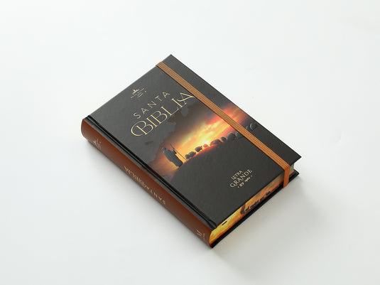Biblia RVR 1960, Tamaño Manual, Letra Grande, tapa dura con elástico Pastor