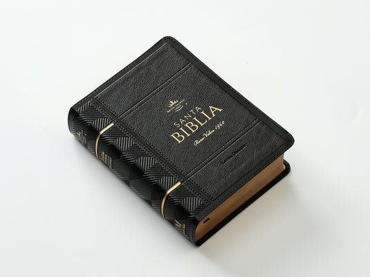 Biblia RVR 1960, Tamaño portátil, Letra Grande, imitación piel negro