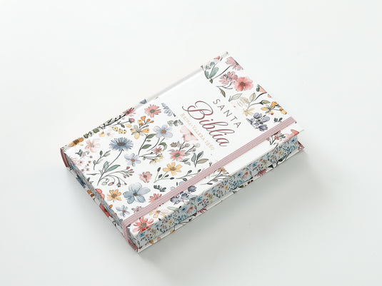 Biblia RVR 1960, Tamaño Manual, Letra Grande, tapa dura con elástico Primavera