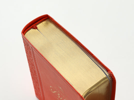 Biblia RVR 1960, Tamaño portátil, Letra Grande, imitación piel coral