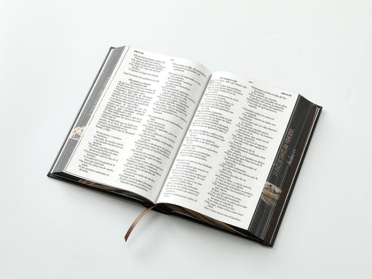 Biblia RVR 1960, Tamaño Manual, Letra Grande, tapa dura con elástico negra León de Judá