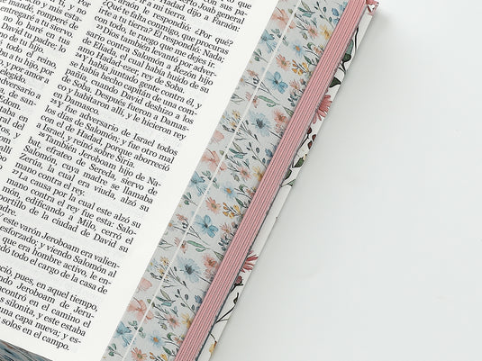 Biblia RVR 1960, Tamaño Manual, Letra Grande, tapa dura con elástico Primavera