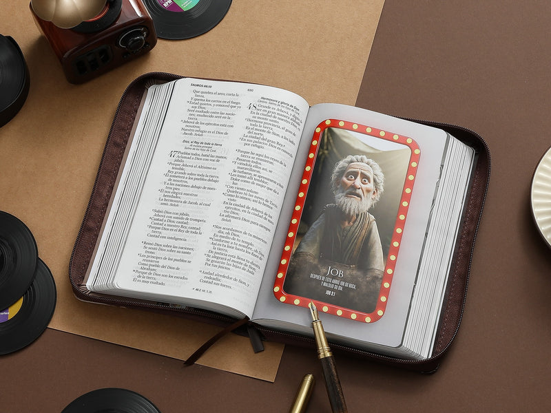 Cargue la imagen en el visor de la galería, Biblia Héroes RVR 1960, Cierre zíper, Letra Grande, imitación piel café
