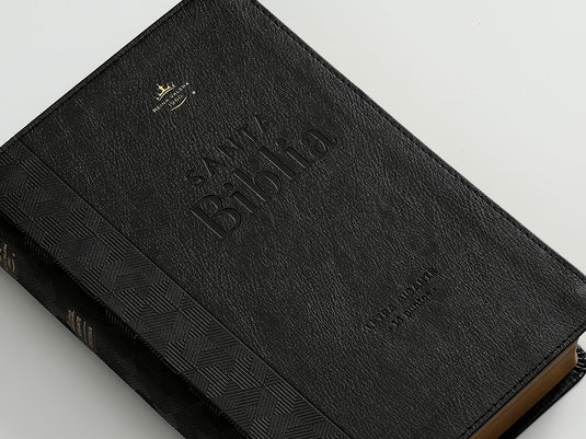 Biblia RVR 1960, Tamaño manual, Letra Gigante, imitación piel negro