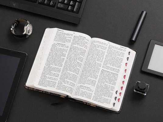 Biblia RVR 1960, Tamaño Manual, Letra Grande, con índice, imitación piel Trigo
