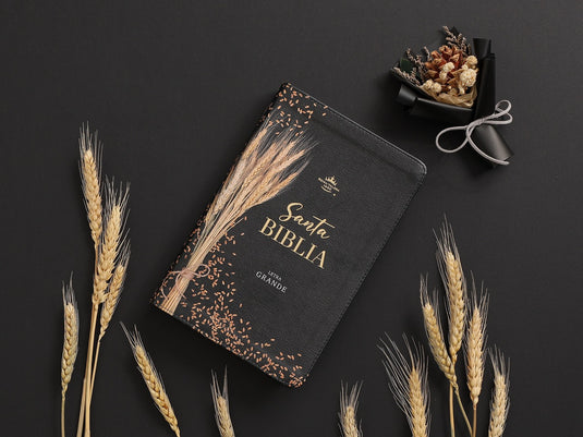Biblia RVR 1960, Tamaño Manual, Letra Grande, con índice, imitación piel Trigo