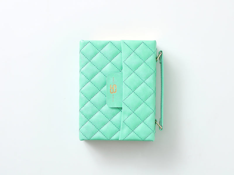 Cargue la imagen en el visor de la galería, Biblia cartera RV1960 con broche magnético, imitación piel verde menta
