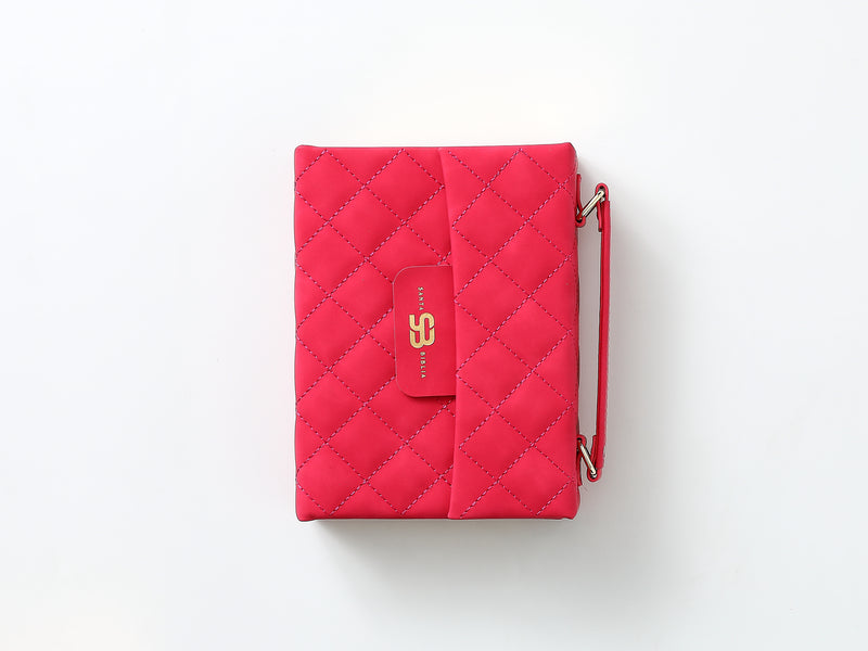 Cargue la imagen en el visor de la galería, Biblia cartera RV1960 con broche magnético, imitación piel fucsia
