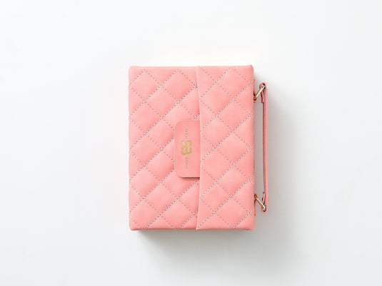 Biblia cartera RV1960 con broche magnético, imitación piel rosada