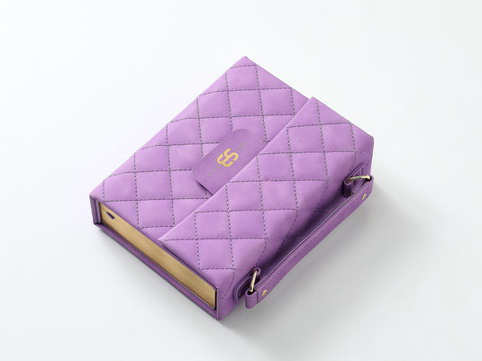 Biblia cartera RV1960 con broche magnético, imitación piel lila