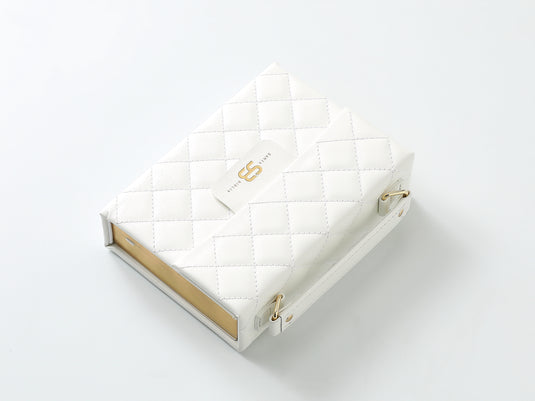 Biblia cartera RV1960 con broche magnético, imitación piel blanca