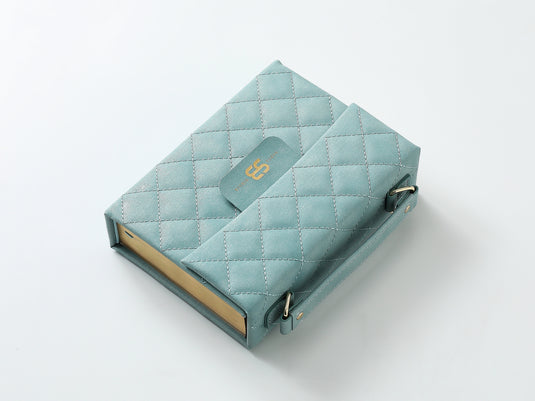 Biblia cartera RV1960 con broche magnético, imitación piel turquesa