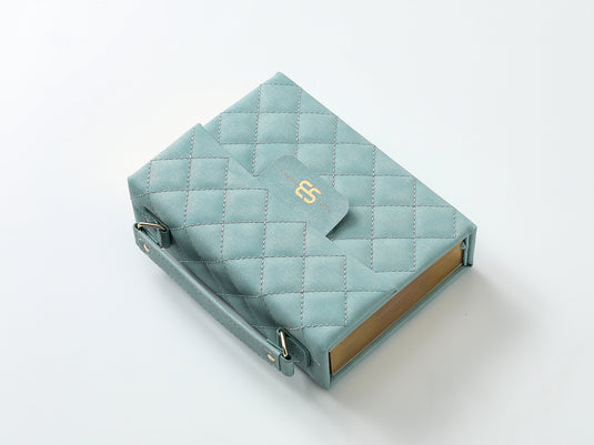 Biblia cartera RV1960 con broche magnético, imitación piel turquesa