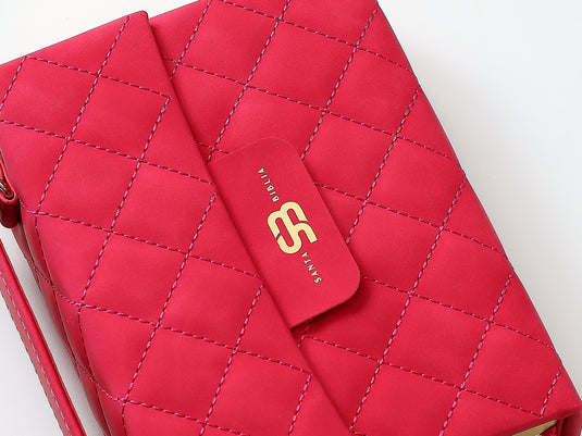 Biblia cartera RV1960 con broche magnético, imitación piel fucsia